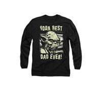 Star Wars Yoda Best Dad Comic Long Sleeve T-Shirt, Black | Size: 2XL Star Wars Black 2XL