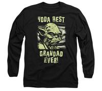 Star Wars Yoda Best Grandad Comic Long Sleeve T-Shirt S-2XL, Black