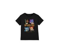 Star Wars Young Jedi Adventure Among The Stars Kids T-Shirt Black | Size: 7-8 Years Star Wars Black 7-8 Years