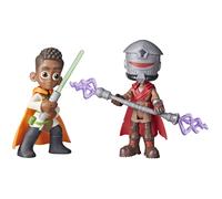 Star Wars: Young Jedi Adventures Pop-UpLightsaber Duel, Kai Brightstar & Taborr Action Figures, 4-Inch Scale Toys, Preschool Toys for 3 Year Old Boys