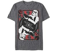 Star Wars Men's Trooper Card T-Shirt, Charcoal Heather, S