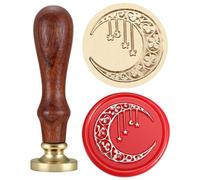 Star Wax Seal Stamp, Sealing Wax Stamp with Retro Rosewood Handle for Wedding Invitations, Thanksgiving Card,Envelope, Postage Letter, Wine Package