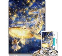 Star Whale Jigsaw Puzzles for Adults Teenagers Jigsaws Puzzle,Educational Games Home Decoration Suitable for Desktop Decoration (75x50cm)