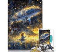 Star Whale Puzzles 1000 Pieces for Adults,Help The Brain Exercise Addictive Toys to Cultivate Patience Unique Challenge Game (38x26cm)