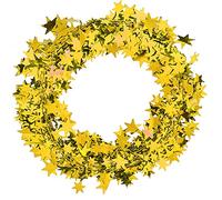 Star Wire Garland, 7.5m Bright Shiny Star Garland, DIY Christmas Tree Decoration in 6 Colors with Iron Wire and Tinsel, for Wedding, Nursery Activities (Gold)