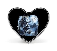 Star Wolf Funny Lapel Pins Heart Button Brooch Badge Pin Hat Clothes Bag Jewelry for Men Women