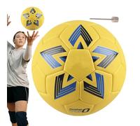Star Youth Handball Size 0 & 1, Durable Fiber Leather With Rubber Liner, Machine-Stitched Indoor And Outdoor Training Ball, Comfortable Grip For Teen Handball Players, Includes Air Needle