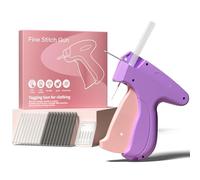 STARALUMZQ Stitchy Quick Clothing Stitch Gun - Mini Handheld Tool for Clothes, Fabrics, Garments, Curtains, DIY Sewing & Labelling. Includes 6 Needles and 2000 Black & White Fasteners (Purple + Pink)