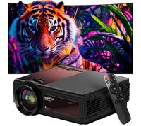 Staratlas Projector, 12000L Mini Projector with WiFi and Bluetooth, Full HD 1920 x 1080P Home Cinema Video Projector for iOS, Android, Windows (White) (Black)