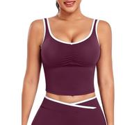 STARBILD Women's Athletic Tank Top Sleeveless, Yoga Tops Basic Classic, Gym Vest with Removable Bra Pads, Sports Crop Shirts for Workout Casual, Majestic Purple XS