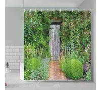 StarBlue-HGS Rural Green Lvy Garden Waterproof Eco-Friendly Shower Curtain Set Fabric Shower Curtain 180 x 180 cm