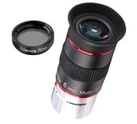 Starboosa 6mm 68° Ultra Wide-Angle Telescope Eyepiece with Polarizing Filter - Upgraded HD Fully Multi-Coated Optics - Long Eye Relief & All-Metal Build - 1.25" Eyepiece Set for Planetary Observation