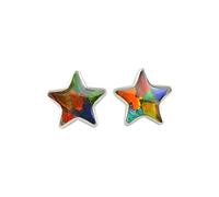 Starborn Ammolite Stud Earrings, Sterling Silver, Ammolite
