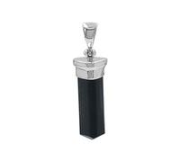 Starborn Cap Set Crystal Sterling Silver Pendant - Medium black