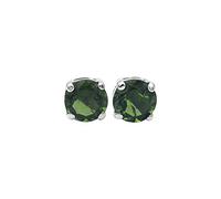 Starborn Faceted Moldavite 8 mm Sterling Silver Post Earrings