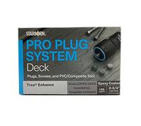 Starborn Industries Pro Plug System PXDC633S275 for Trex Foggy Wharf Decking 100 lin ft with Epoxy Screws and Tool