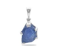 Starborn Rough 10-15 cts Tanzanite Crystal Pendant in Sterling Silver