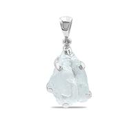Starborn Rough Gemstone Sterling Silver Pendant Aquamarine