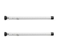 Starbover 2pcs Sliding Door Security Bar, Adjustable Window Security Locks with Rubber Tips 45-128 cm, Patio Door Security Lock White for Home Apartment