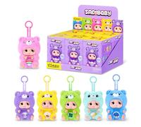 STARBOX Sad Baby Care Bears Series 1 Blind Box Keychains 6 Pack Collectible Care Bears Character Figurines with Keychain Clips, Surprise Toy for Kids Ages 3+ and Collectors