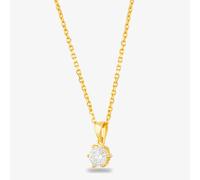 Starbright Gold 6mm Six Claw Cubic Zirconia Pendant E2177P-6M 3A GP