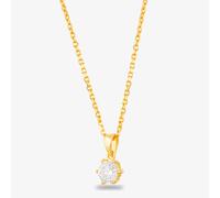 Starbright Gold 6mm Six Claw Cubic Zirconia Pendant E2177P-6M 3A GP