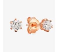 Starbright Rose 4mm Six Claw Cubic Zirconia Stud Earrings E2177(4M) 3A RGP