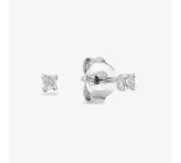 Starbright Silver 2mm Four Claw Cubic Zirconia Stud Earrings E2768(2M) 3A