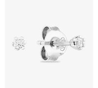 Starbright Silver 2mm Six Claw Round Cubic Zirconia Stud Earrings E2177(2M) 3A