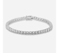 Starbright Silver 3.5mm Round Cubic Zirconia 7.5 Inch Tennis Bracelet B414(3.5M) 7.5~ 3A