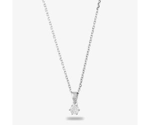 Starbright Silver 5mm Six Claw Cubic Zirconia Pendant E2177P-5M 3A