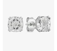 Starbright Silver 6.5mm Cushion-Cut Cubic Zirconia Stud Earrings E3858(6.5X6.5M) 3A