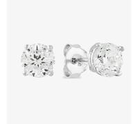 Starbright Silver 6mm Four Claw Cubic Zirconia Stud Earrings E2768(6M) 3A