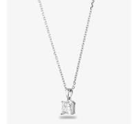 Starbright Silver 7mm Four Claw Square-cut Cubic Zirconia Pendant E304P-7x7M 3A