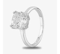 Starbright Silver 8mm Cushion-Cut Cubic Zirconia Ring E3858R(8X8M) 3A - 56 (O 1/2)