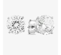 Starbright Silver 8mm Four Claw Cubic Zirconia Stud Earrings E2768(8M) 3A