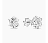 Starbright Silver 8mm Six Claw Cubic Zirconia Stud Earrings E2177(8M) 3A