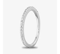 Starbright Silver Cubic Zirconia Claw Set Narrow Half Eternity Ring R6843 3A - 58 (Q 1/4)