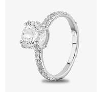 Starbright Silver Cushion-Cut Cubic Zirconia Shouldered Ring R6219 3A (56)