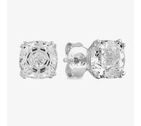 Starbright Women's Silver 6.5mm Cushion-Cut Cubic Zirconia Stud Earrings E3858(6.5X6.5M) 3A Starbright Silver One Size