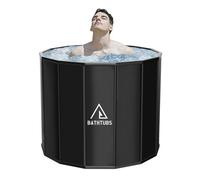 STARBRILLIANT Portable Bathtub for Adults, Easy to Assemble Collapsible Bathtub （31.5" L x 26"）, Suitable for Travel, Camping and Outdoor Activitie