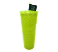 Starbucks 24 oz Double Wall Glow in the Dark Black Light UV Slime Green Cold Cup Tumbler