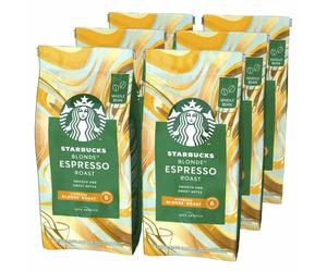 STARBUCKS Blonde Espresso Roast, Blonde Roast, Whole Bean Coffee 6 x 200g