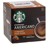 Starbucks Americano House Caffeinated Ground Coffee Pods Box Americano 8.5 g Pack of 12