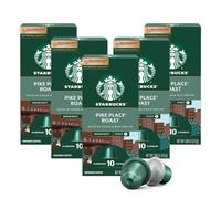 Starbucks by Nespresso, Pods (50-Count Single Serve Capsules, Compatible with Nespresso Original Line System) (Pike Place), Box