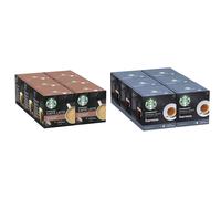 STARBUCKS Caffe Latte by Nescafe Dolce Gusto Coffee Pods & Espresso Roast By Nescafe Dolce Gusto Dark Roast Coffee Pods, 12 Capsules