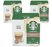 Starbucks Caffe Latte by Nescafe Dolce Gusto Coffee Pods (Pack of 3 boxes)