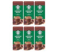Starbucks Chocolate Mocha Premium Instant Coffee Sachets x5 (Pack of 6, Total 30 Sachets) - Rich & Chocolatey