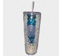 STARBUCKS Christmas Holidays Clear Diamond Prism Crystal Venti 24oz Tumbler