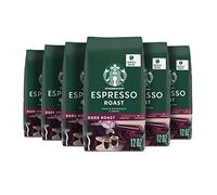 Starbucks Coffee Beans, Dark Roasted, Espresso Roast, 100% Arabica, 6 Bags (12 Oz Each)